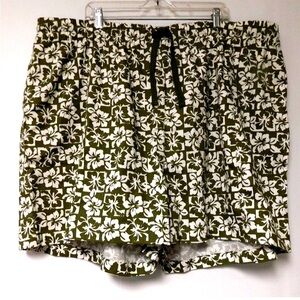 Lucy & Yak - Floral Green Women's Shorts - Plus Size - New w/Tags